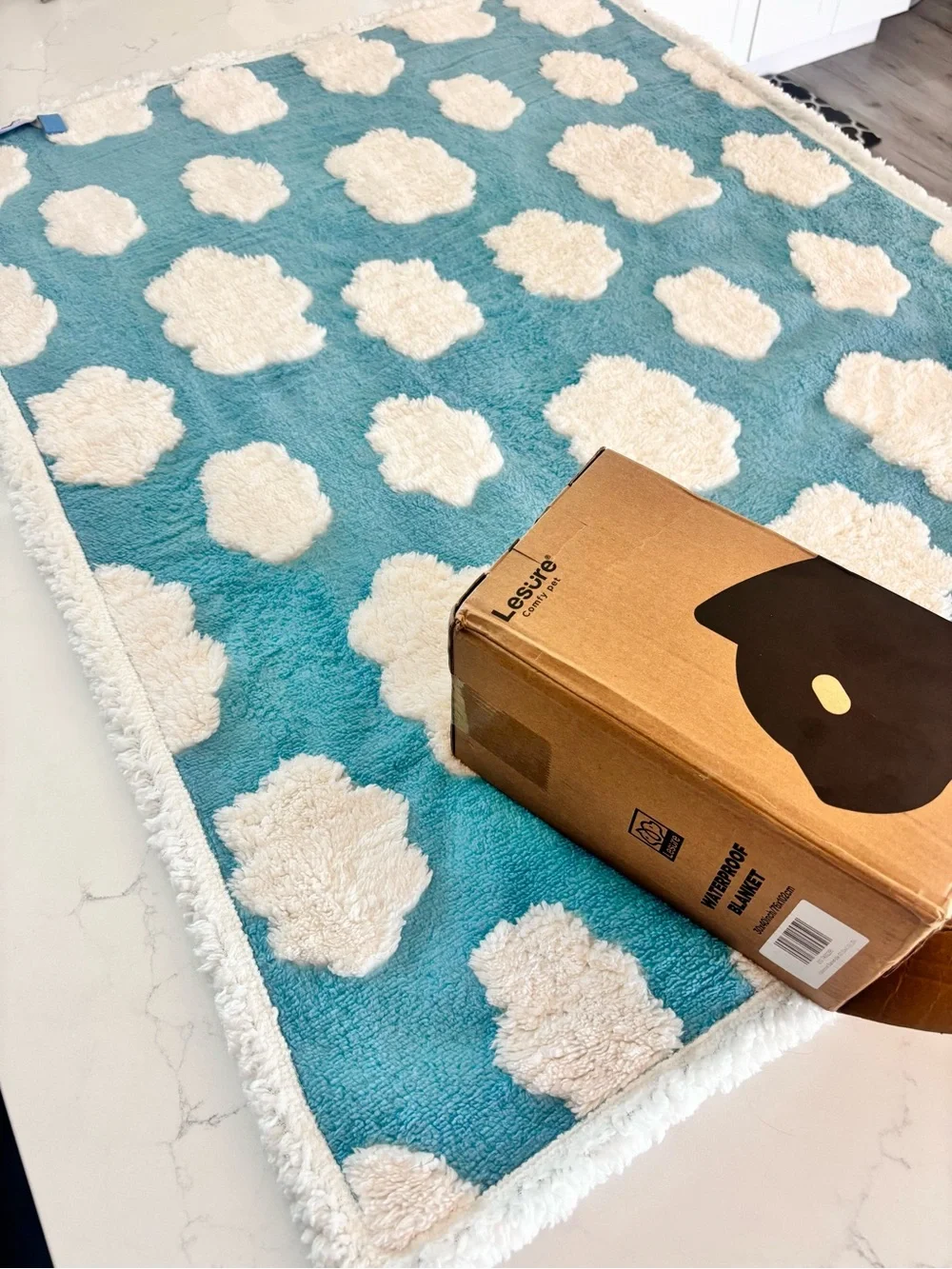 WATERPROOF BLUE CLOUDS PET BLANKET